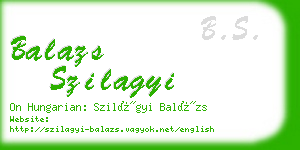 balazs szilagyi business card